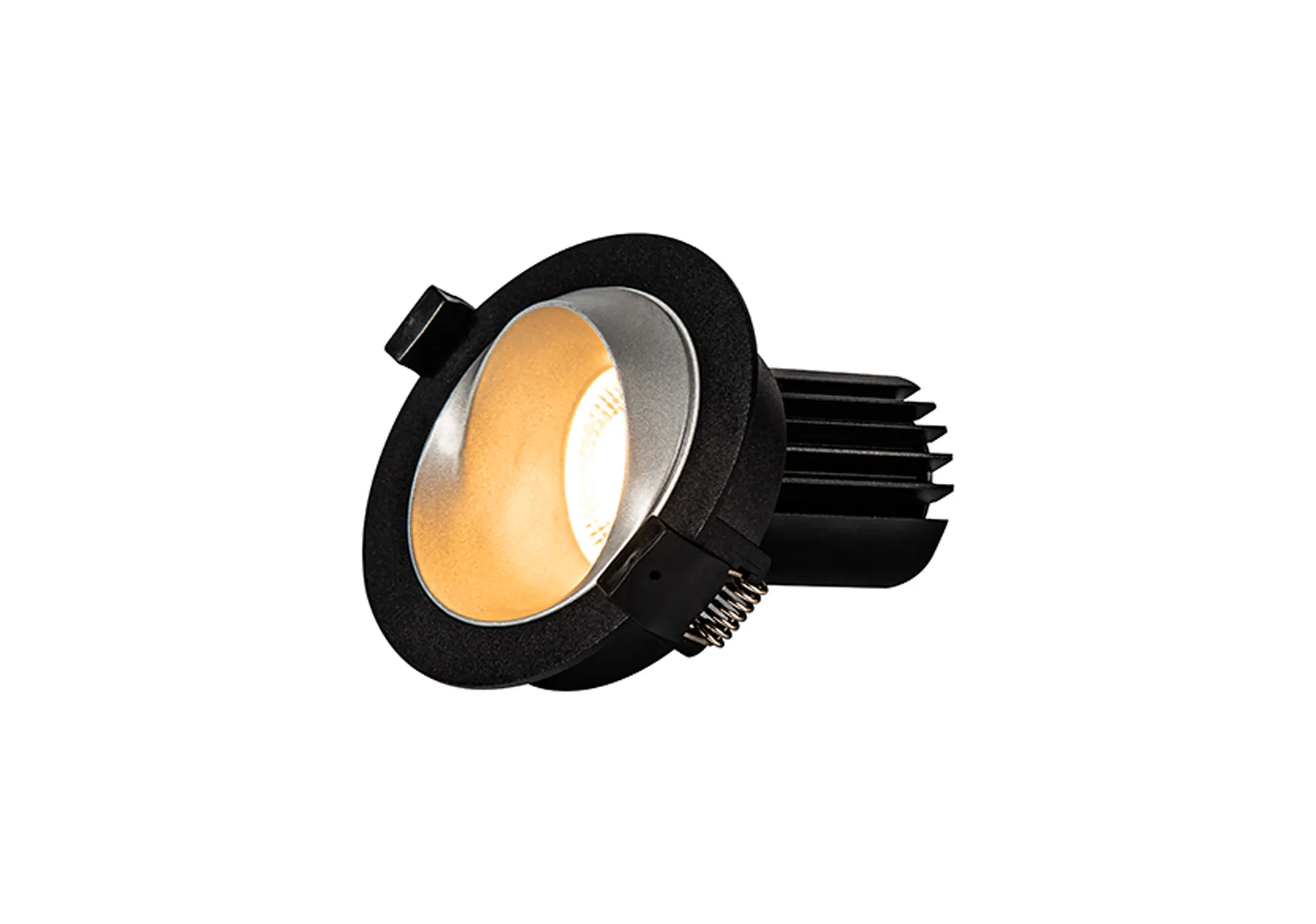 DM202483  Bonia 12 Tridonic Powered 12W 2700K 1200lm 12° CRI>90 LED Engine Black/Silver Fixed Recessed Spotlight, IP20